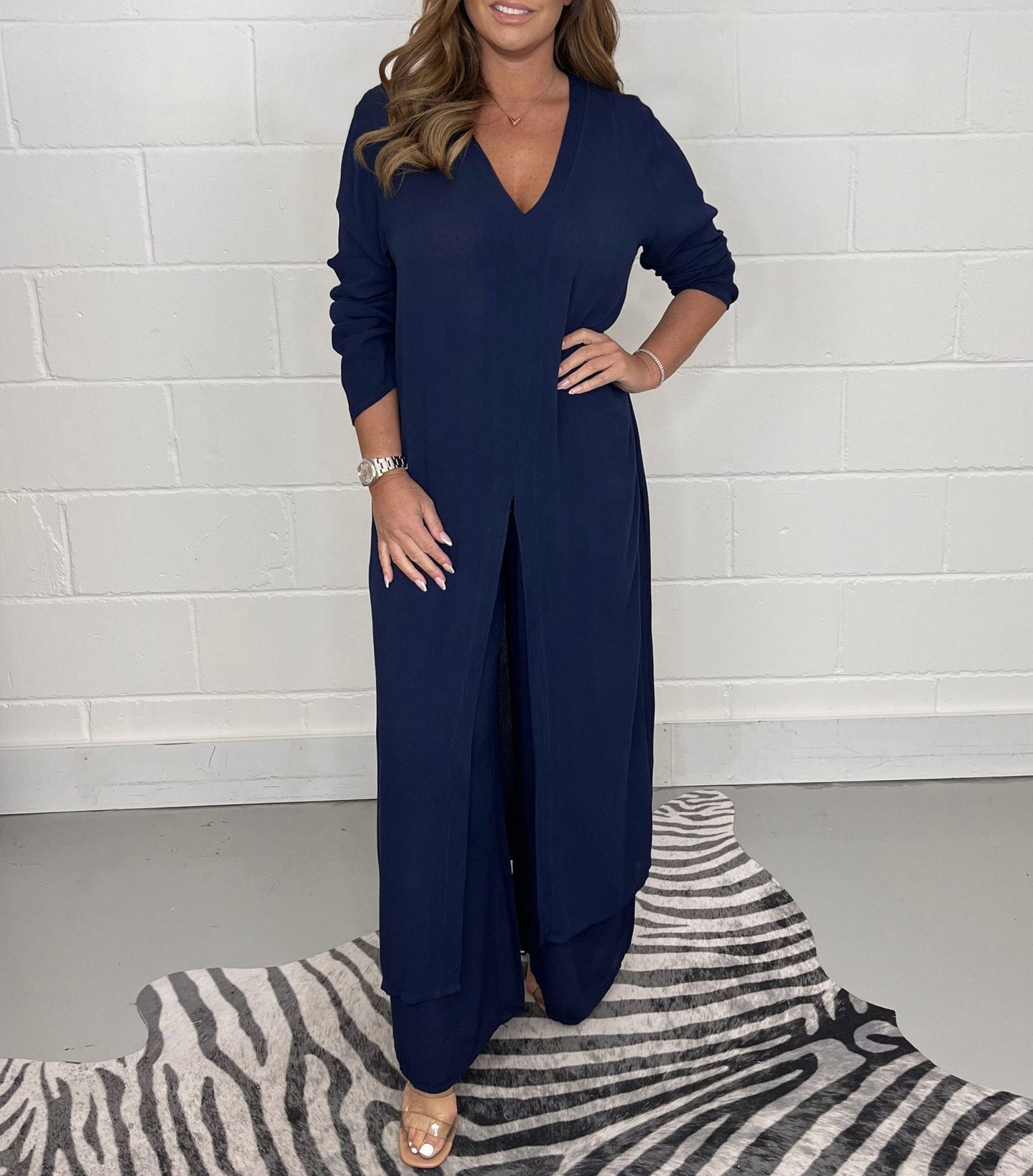 🔥HOT SALE | V-neck Slit Casual Two-piece Set Fashion Trends