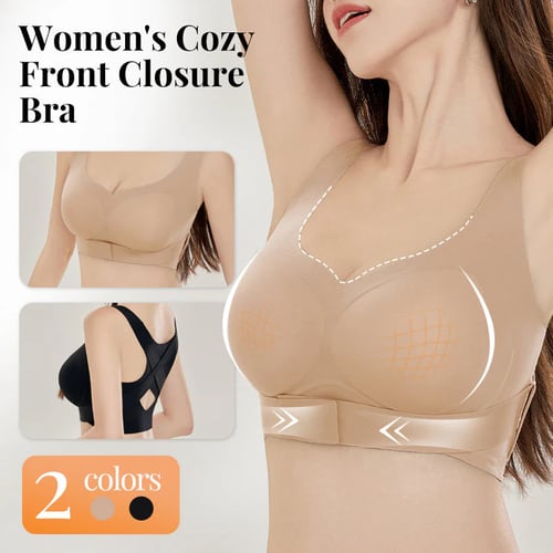 💕 Women's Cozy Seamless Push-Up Bra with Front Closure