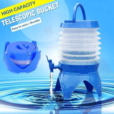 💧 Collapsible Water Container with Spigot 🚰 Foldable, Portable & Leak-Proof for Outdoor Adventures! 🏕️✨