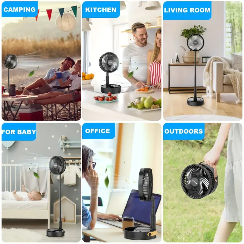 🌀 All-in-1 Foldable Fan 💫 | Compact, Powerful & Portable 🌬️✨ 49% OFF SALE 🔥💥