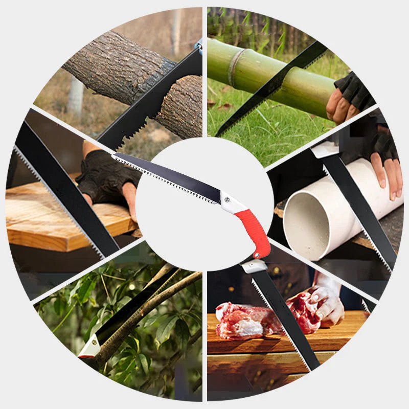 Lightweight and sharp universal pruning saw with sheath