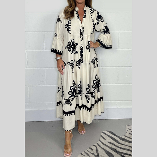 🌸Printed Casual Dress for Women – Stylish & Comfy Everyday Look👗✨
